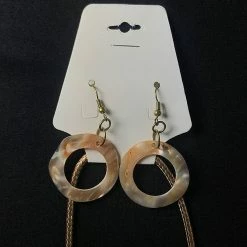 Custom Jewelry Wax Cord With Round Shells And Resin Rings Set By IVETH