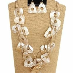 Custom Jewelry 3 Strands Wax Cord With Multicolor Kabibi Shells And Natural Wood Beads Set By IVETH