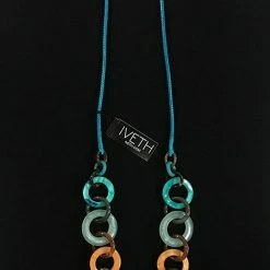 Custom Jewelry Wax Cord With Round Shells And Resin Rings Set By IVETH