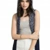 Apparel Tie Dye Sleeveless Hoodie Cardigan In Navy By IVETH