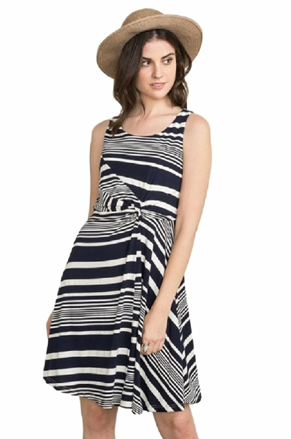 Knotted Waist Stripe Dress By IVETH 4 Knotted Waist Stripe Dress By IVETH