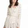 Stripe Open Drape Cardigan By IVETH Apparel