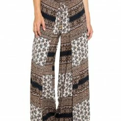 Scarf Print Wide Pants By IVETH Apparel