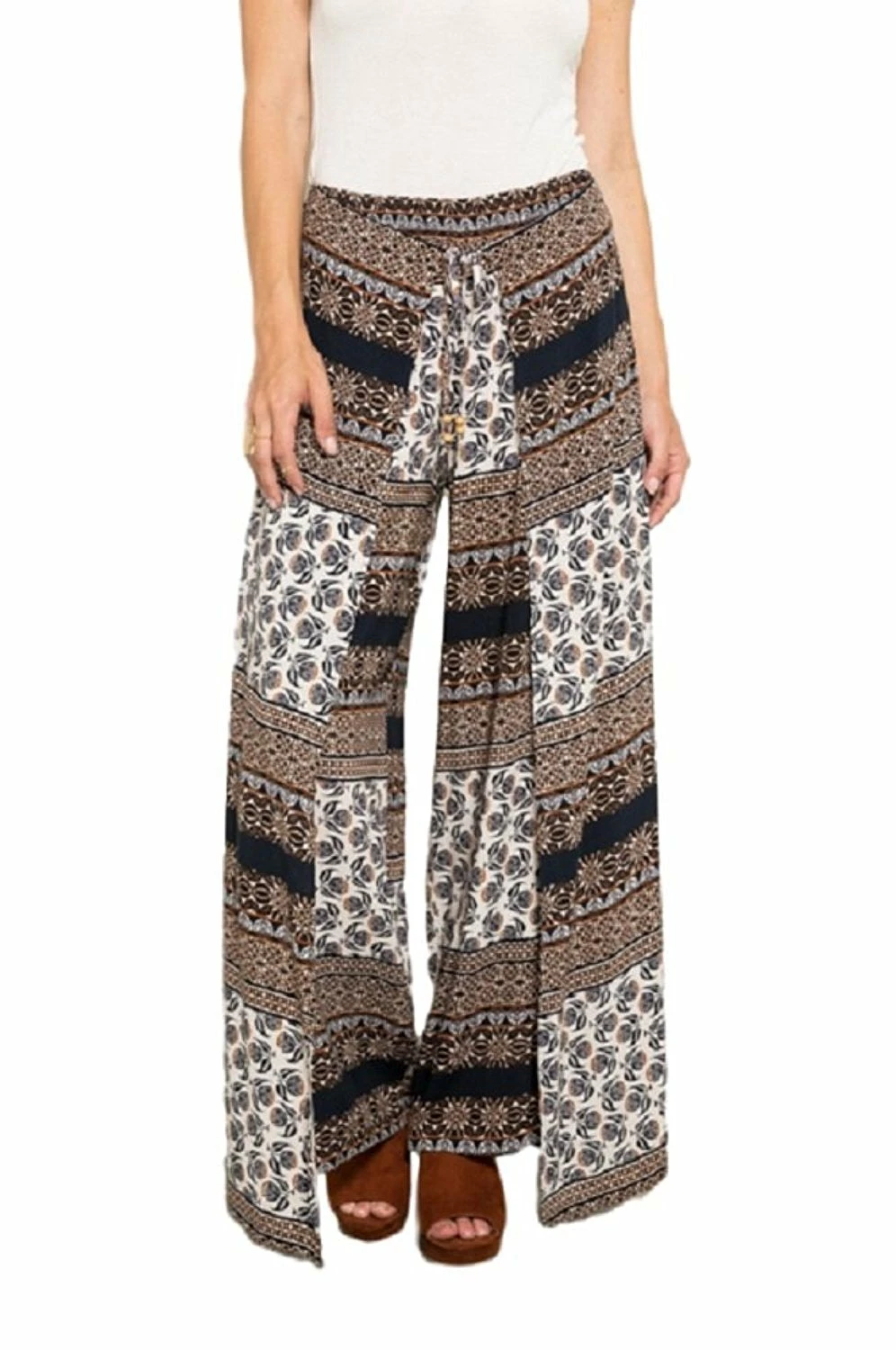 Scarf Print Wide Pants By IVETH Apparel 3 Scarf Print Wide Pants By IVETH Apparel