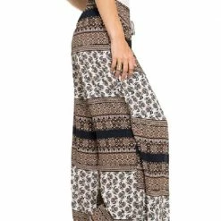 Scarf Print Wide Pants By IVETH Apparel