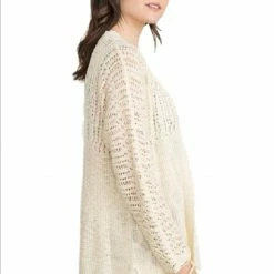 IVETH Dolman Sleeve Pointelle Cardigan