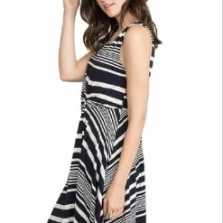 Knotted Waist Stripe Dress By IVETH 9 Knotted Waist Stripe Dress By IVETH