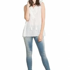 Apparel Yarn Crochet Trim Blouse By IVETH