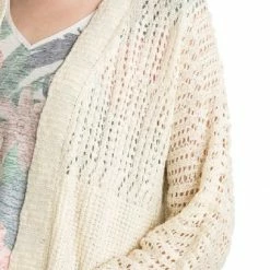IVETH Dolman Sleeve Pointelle Cardigan