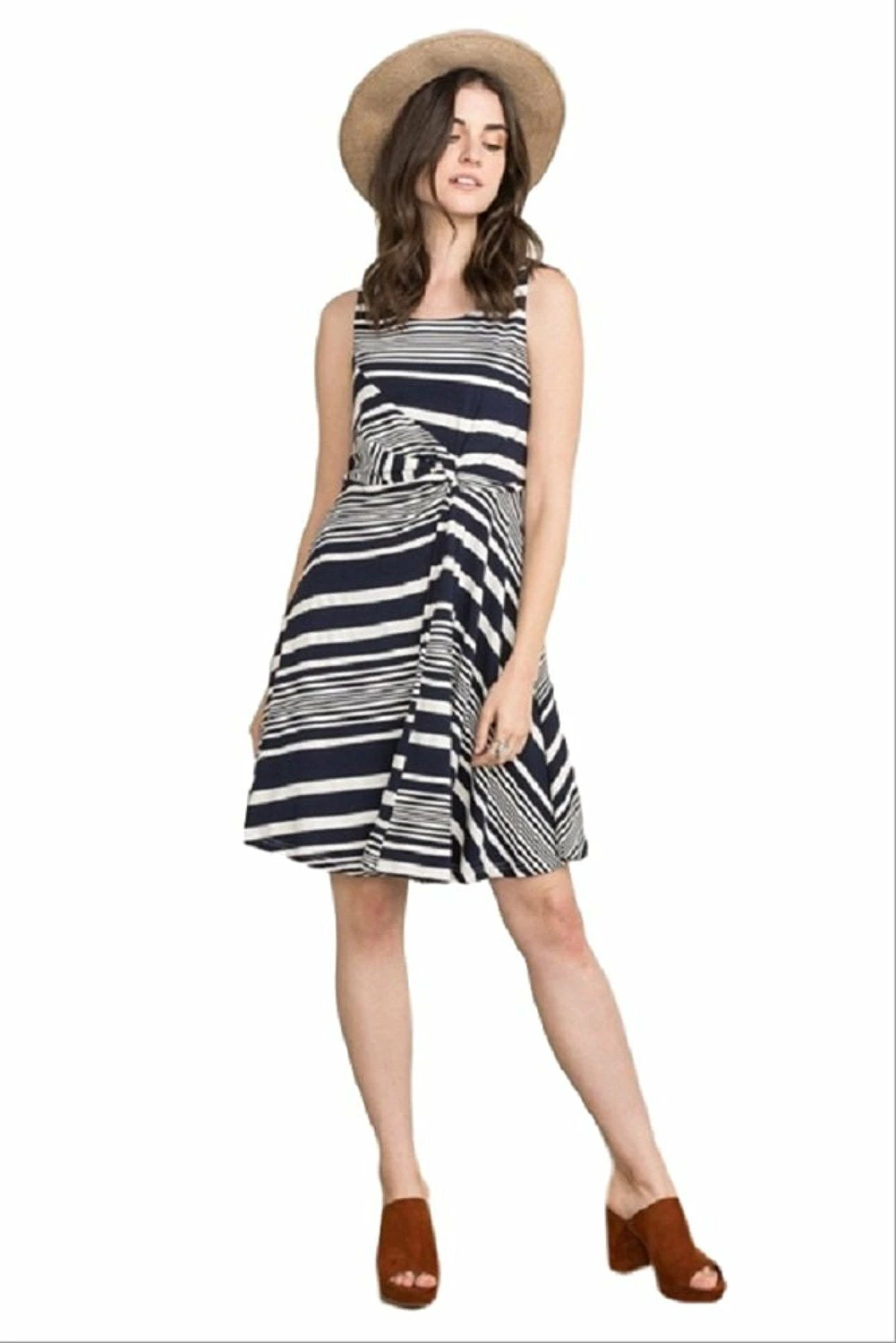 Knotted Waist Stripe Dress By IVETH 3 Knotted Waist Stripe Dress By IVETH