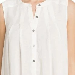 Sleeveless Button Down Back Ruffle Blouse By IVETH Apparel