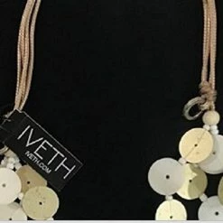 Custom Jewelry Wax Cord With Sequins Buttons Necklace Set By IVETH