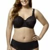 Elila Full Coverage Stretch Lace Underwire Bra Ivory And Black 2311