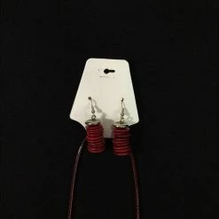 Custom Jewelry Wax Cord With Wood Round Disk And Rectangular Capiz Tubes Set By IVETH