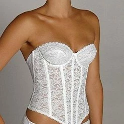 QT Intimates La Leche League - QT - Strapless Lace Brasselette Bustier With Garters - 1124