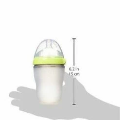 Comotomo Inc. Comotomo Medium Flow BPA Free Baby Bottle Green 8 Ounce 1-Count