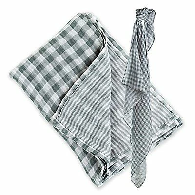 Lulujo Baby Cotton Reversible Muslin Swaddling Blanket Warm Gray 3 Lulujo Baby Cotton Reversible Muslin Swaddling Blanket Warm Gray