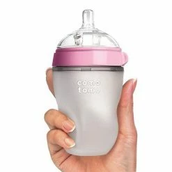 Comotomo Inc. Comotomo Medium Flow BPA Free Baby Bottle Pink 8 Ounce 1-Count