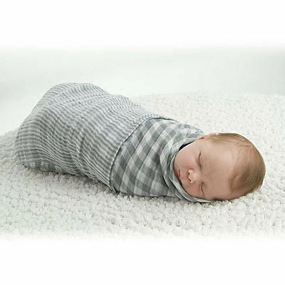 Lulujo Baby Cotton Reversible Muslin Swaddling Blanket Warm Gray 4 Lulujo Baby Cotton Reversible Muslin Swaddling Blanket Warm Gray