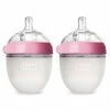 Comotomo Inc. Comotomo Slow Flow BPA Free Baby Bottles Pink 5 Ounce 2-Count