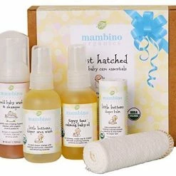 Mambino Organics: Just Hatched Baby Arrival Kit, 5 Piece Baby Care Essentials