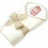 BundleBee Baby Wrap/Swaddle/Blanket, Feather Cream, 0-4 Months
