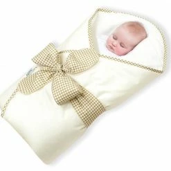BundleBee Baby Wrap/Swaddle/Blanket, Feather Cream, 0-4 Months