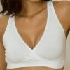 La Leche League International Nursing Bras La Leche League Pullover Sleep Nursing Bra 4150 White Large