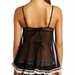 Jezebel Women's Ruffles Galore Babydoll Set Black Large