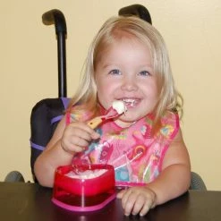 Baby Dipper Feeding Set, Pink - New Larger 6-ounce Non-slip Bowl, Easy One-hand 16 Baby Dipper Feeding Set, Pink - New Larger 6-ounce Non-slip Bowl, Easy One-hand