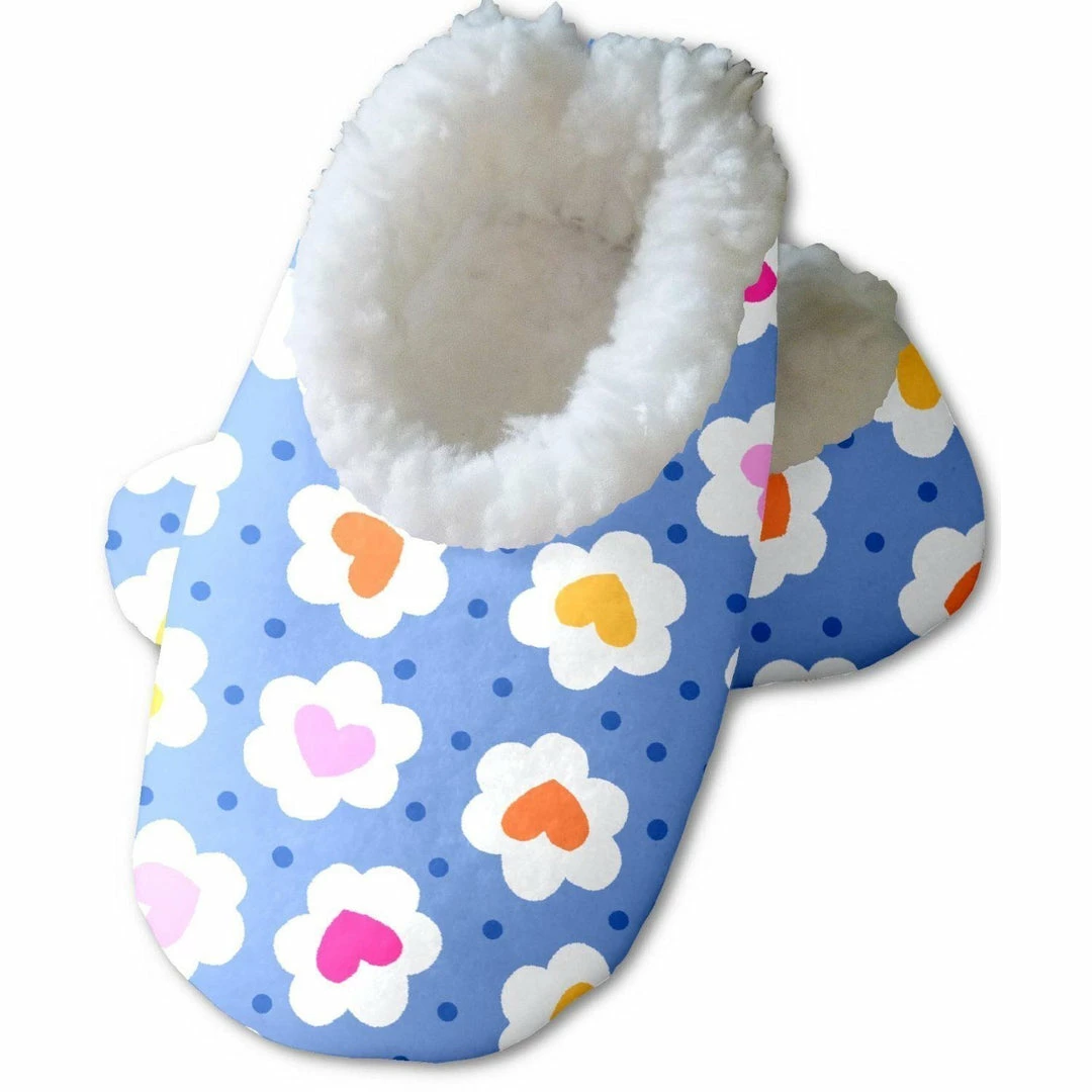 Snoozies Baby's Fleece Lined Footies, Daisy Hearts Large, 6-12m 3 Snoozies Baby's Fleece Lined Footies, Daisy Hearts Large, 6-12m