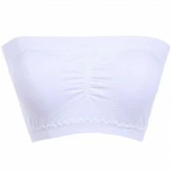 Everyday Bras MB Trend Seamless Padded Tube Bandeau Bra S1101 White One Size
