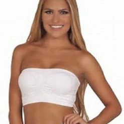 MB Trend Seamless Tube Bandeau Top SS1102 White One Size