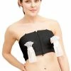 Simple Wishes Hands Free Breastpump Bra, Black, L-Plus Nursing Bras