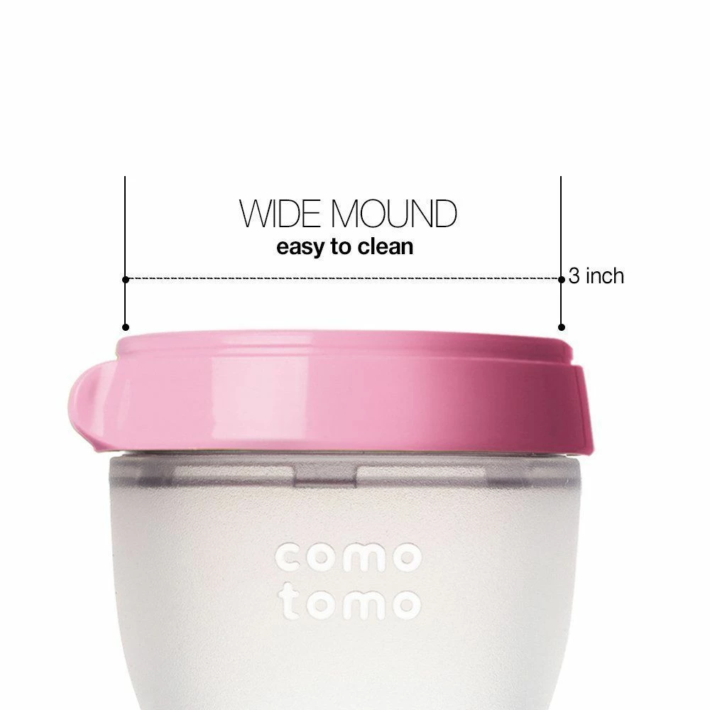 Comotomo Inc. Comotomo Medium Flow BPA Free Baby Bottles Pink 8 Ounce 2-Count 8 Comotomo Inc. Comotomo Medium Flow BPA Free Baby Bottles Pink 8 Ounce 2-Count