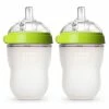 Comotomo Inc. Comotomo Medium Flow BPA Free Baby Bottle Green 8 Ounce 2-Count