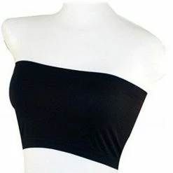 MB Trend Seamless Tube Bandeau Top SS1102 Black One Size Everyday Bras