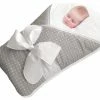 BundleBee Baby Wrap/Swaddle/Blanket, Feather Light/Gray Polka Dot, 0-4 Months
