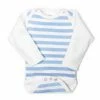 Underbib Baby Stripe Longe Sleeve Bib Bodysuit Blue 12-18 Months
