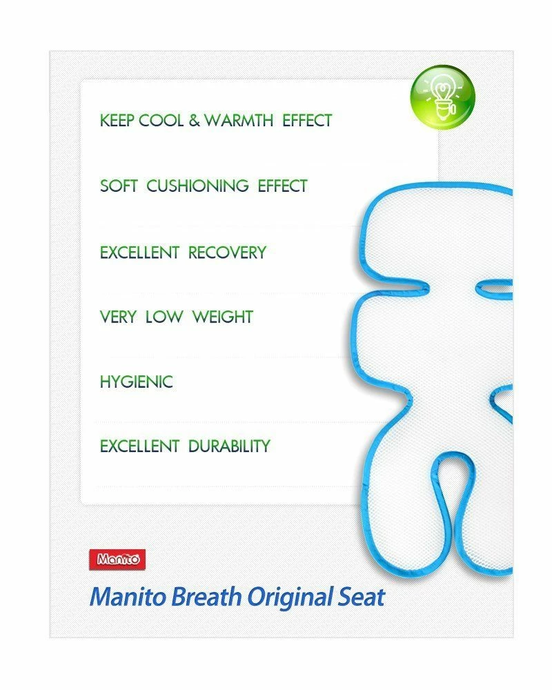Manito Breath - Original 3D Mesh - BOST-29000 - Stroller&Car Seat Pad - Black 4 Manito Breath - Original 3D Mesh - BOST-29000 - Stroller&Car Seat Pad - Black
