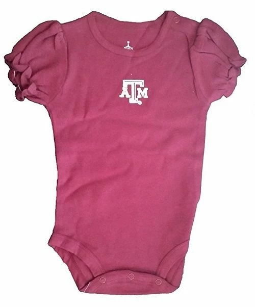 Creative Knitwear Newborn Baby Puff Sleeve Creepers (3-6 Months, Texas AM) 3 Creative Knitwear Newborn Baby Puff Sleeve Creepers (3-6 Months, Texas AM)