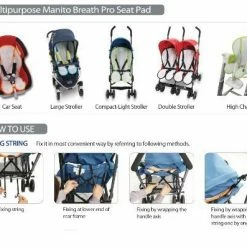 Gear Manito Breath Pro Seat Pad BPST-36000 For Stroller & Car Seat Liner Beige 11 Gear Manito Breath Pro Seat Pad BPST-36000 For Stroller & Car Seat Liner Beige