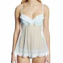Jezebel Women's Ruffles Galore Babydoll Set Baby Blue Small