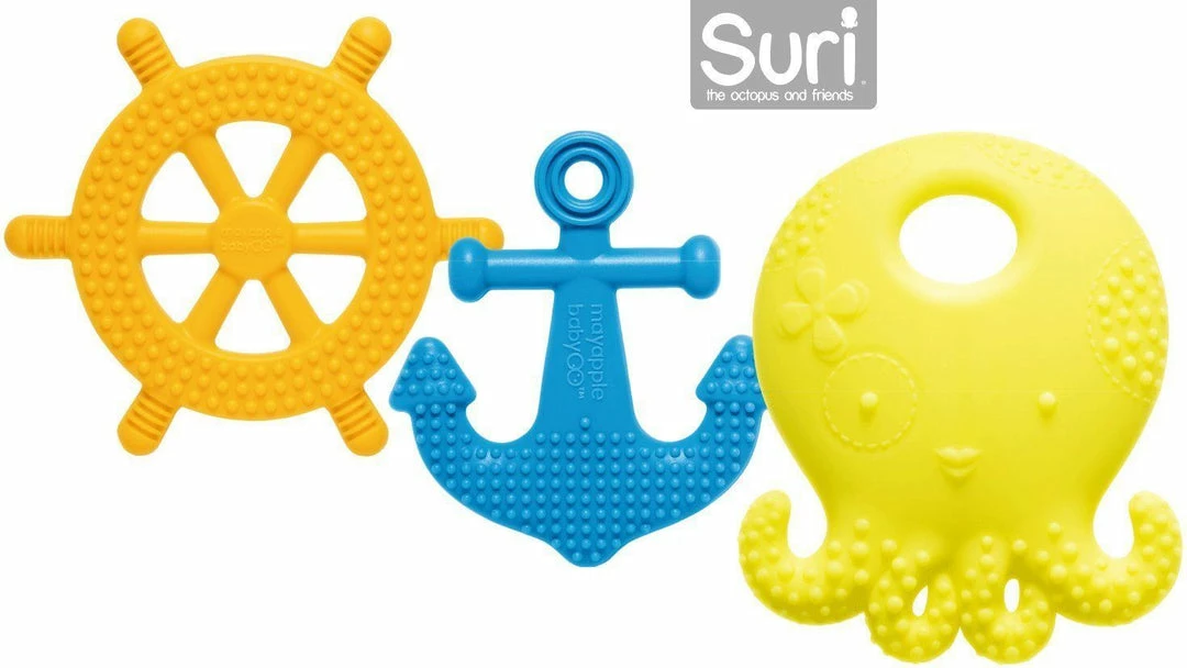 Mayapple Baby MayappleBaby Suri The Octopus And Friends Teether 3 Silicone Teething Toys Lemon 3 Mayapple Baby MayappleBaby Suri The Octopus And Friends Teether 3 Silicone Teething Toys Lemon