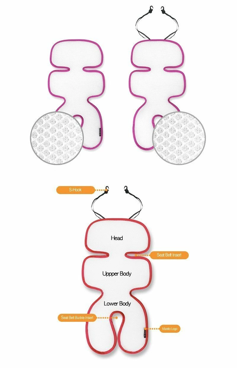 Manito Breath - Original 3D Mesh - BOST-29000 - Stroller&Car Seat Pad - Black 5 Manito Breath - Original 3D Mesh - BOST-29000 - Stroller&Car Seat Pad - Black