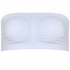 Everyday Bras MB Trend Seamless Padded Tube Bandeau Bra S1101 White One Size