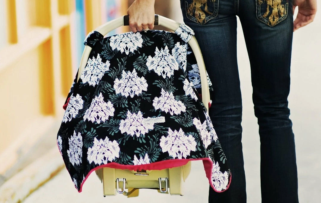 Carseat Cover Carseat Canopy Baby Carseat Cotton Blanket Cover W/ Attachment Straps - Lovely 3 Carseat Cover Carseat Canopy Baby Carseat Cotton Blanket Cover W/ Attachment Straps - Lovely