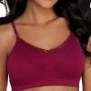 Coobie V-Neck Lace Trim Wireless Comfort Full Size Bra 9042 Everyday Bras