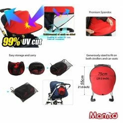 Manito Sun Shade UTSS-26000 Strollers&Car Seat Shield Red