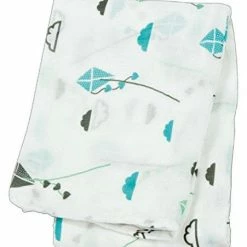 Lulujo Bamboo Swaddling Wrap (Blue Kites)